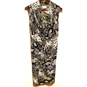 Abria Sleeveless Dress Reptile Print Stretch EXC